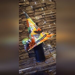 Gone BATTY! Colorful Patchwork Witch Hat